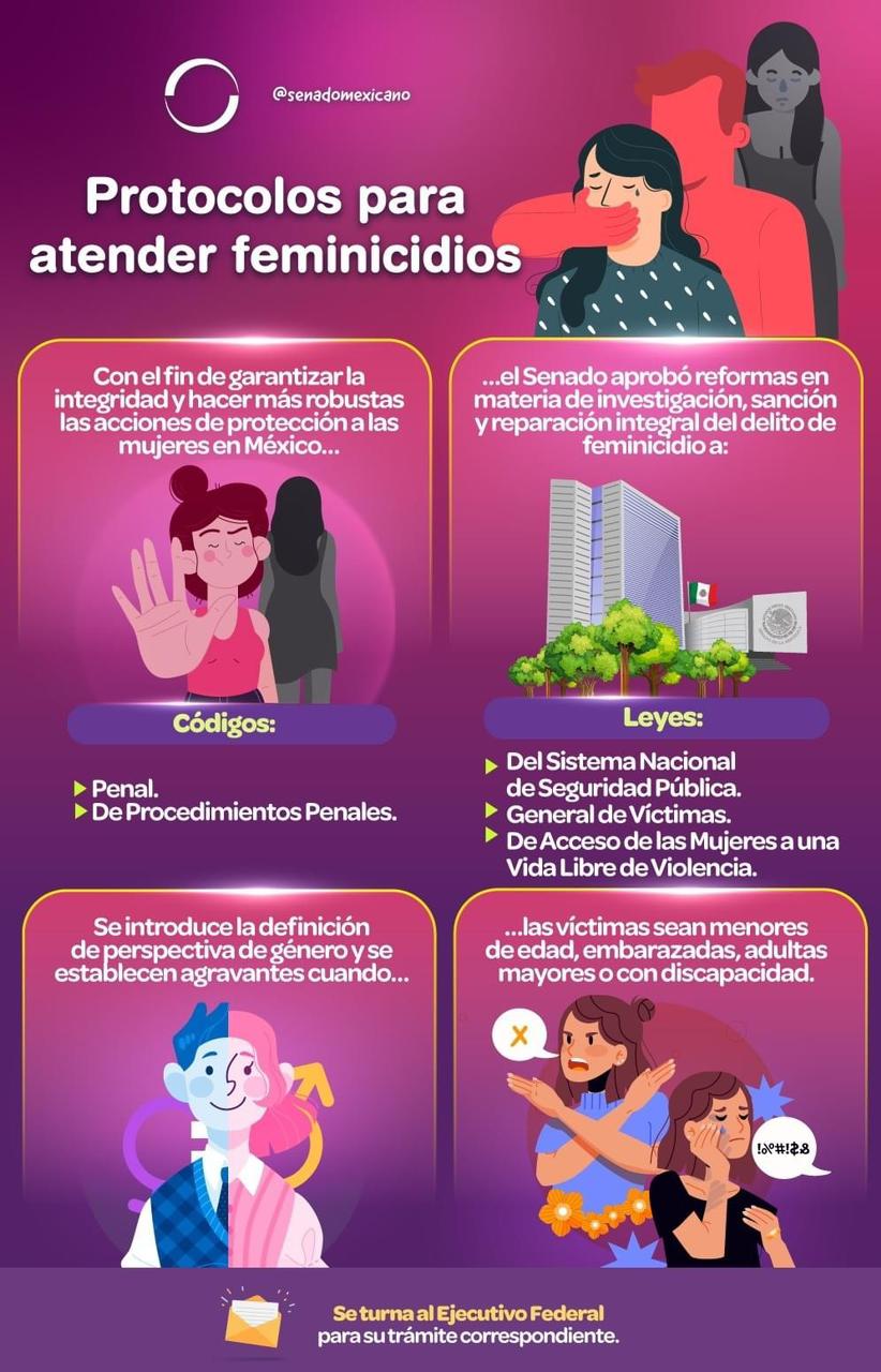 Protocolos para atender feminicidios  @senadomexicano